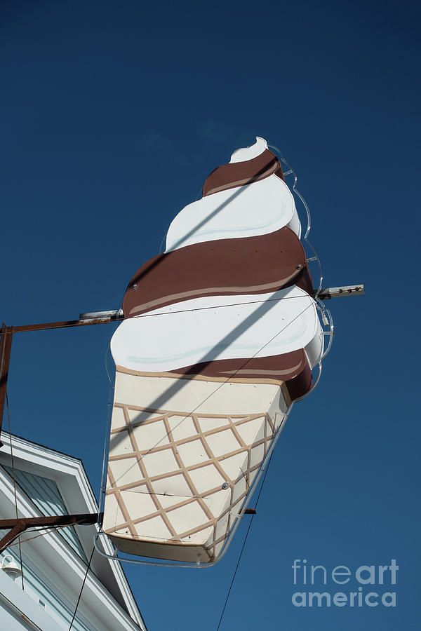 Beach Soft Serve Ice Cream Classic Neon Sign Photograph by Edward Fielding