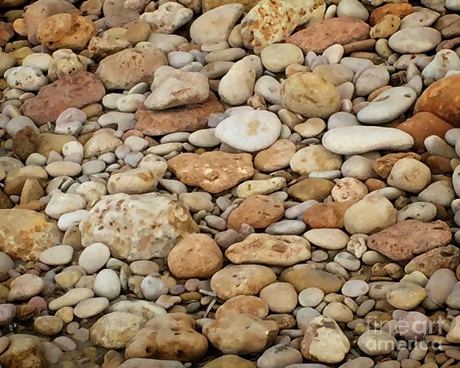 Beach Stones Binigaus Menorca Digital Art by Dee Flouton