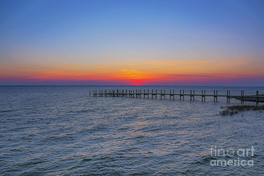 Sunset Digital Art - Beach Sunset Outer Banks Five by Randy Steele