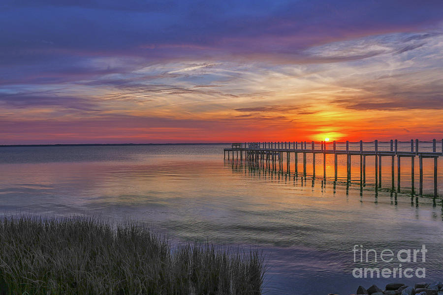 Sunset Digital Art - Beach Sunset Outer Banks Four by Randy Steele Sunset Digital Art - Beach Sunset Outer Banks Four by Randy Steele