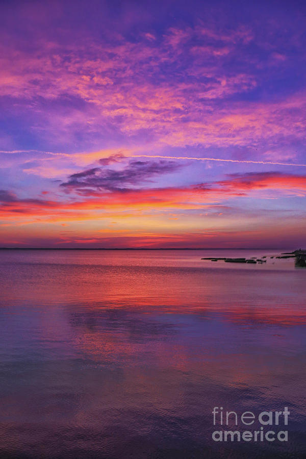Sunset Digital Art - Beach Sunset Outer Banks Nine by Randy Steele