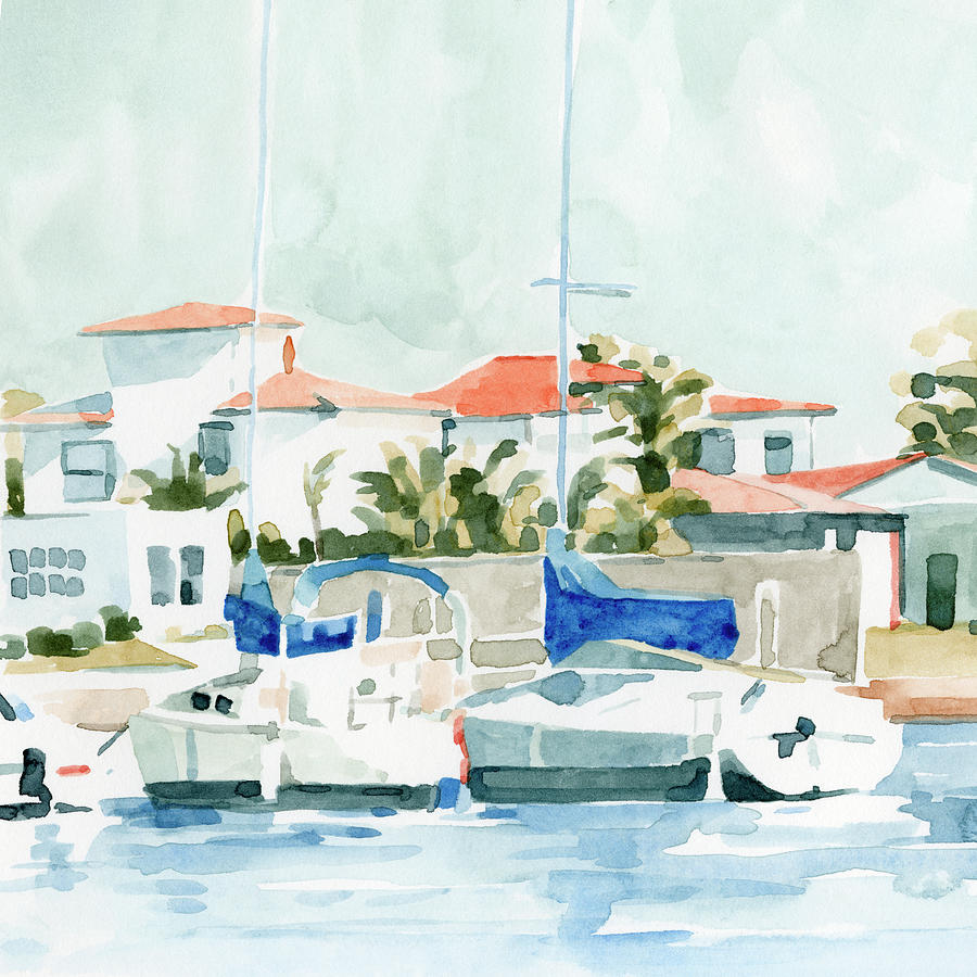 Home Office Painting - Beach Town Summer II by Emma Caroline