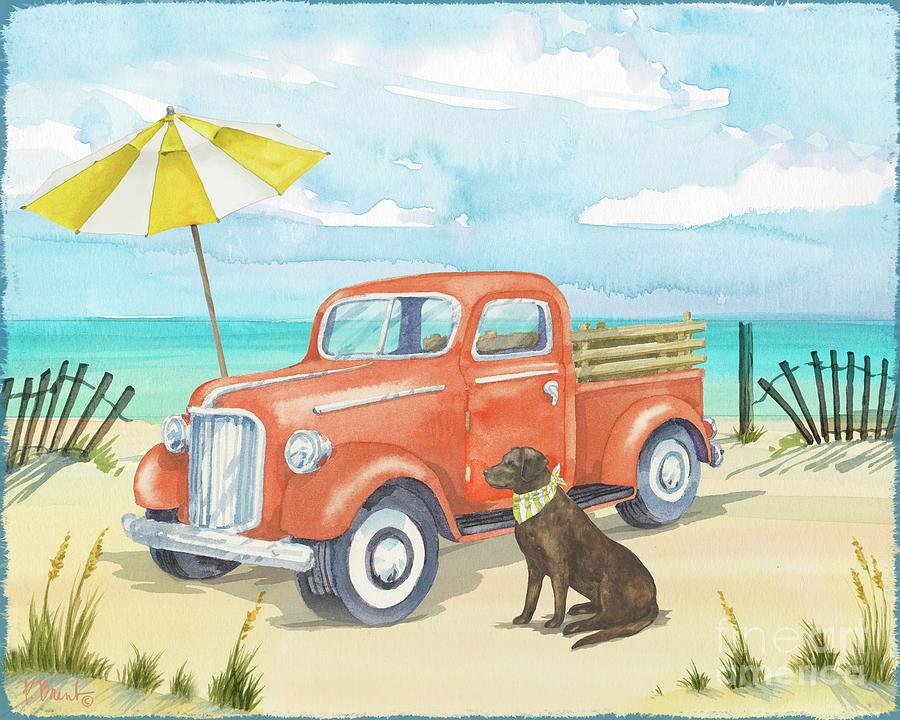 Beach Painting - Beach Truck II by Paul Brent
