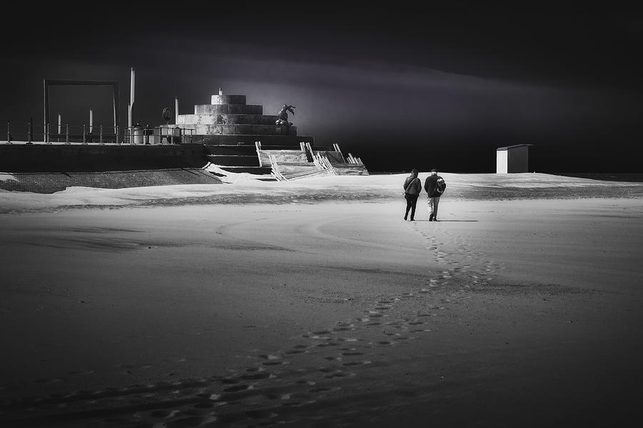 Beach Walk Photograph by Marc Huybrighs