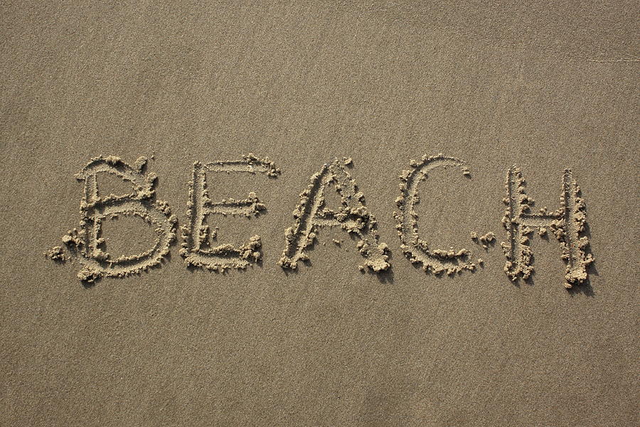 Beach written text Photograph by Mark Starren | Pixels