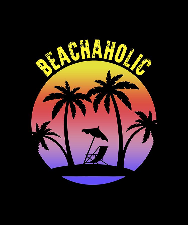 Beachaholic Vintage Summer Vacation Beach Tee Sin Camp Digital Art by ...