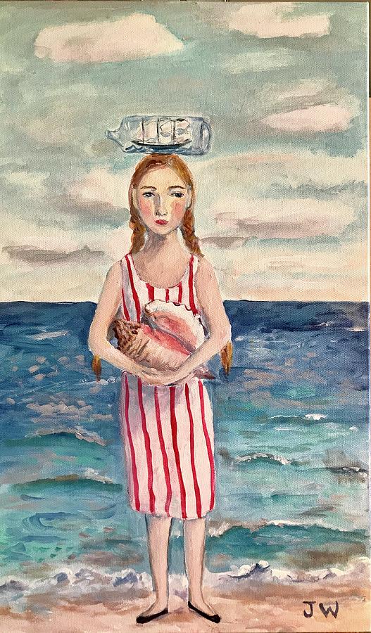 Beach Painting - Beachcomber  by Julie Whitmore