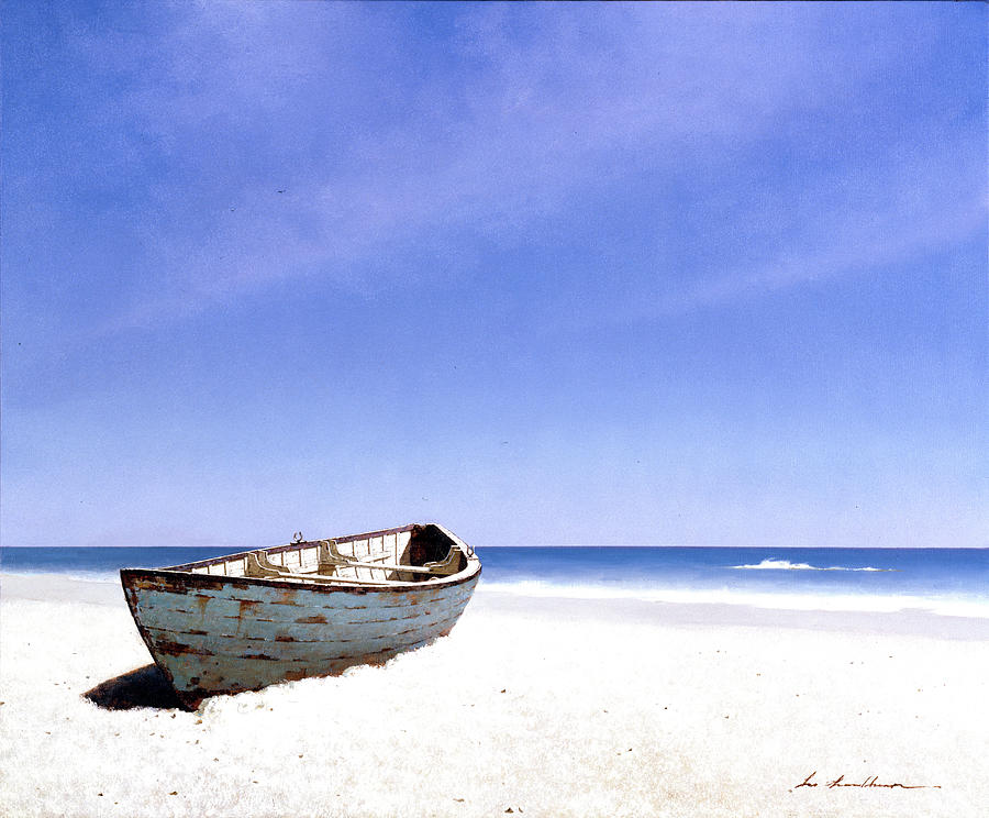 Beached Boat 3 Painting by Zhen-huan Lu