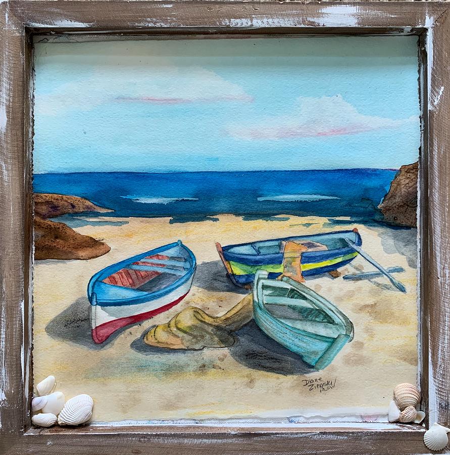 Beached Painting by Diane Ziemski