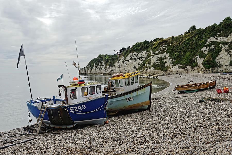 Beached Fishing Boats At Beer Photograph by Rod Johnson
