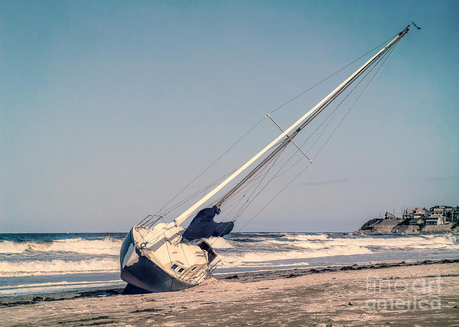 Beached Sailboat White Horse Beach Photograph by Janice Drew