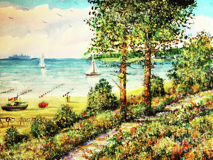 Beachside Vacation Painting by Dariusz Orszulik