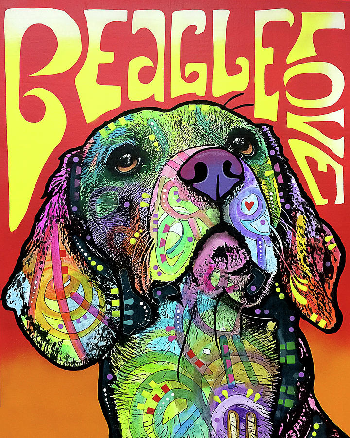 Animal Mixed Media - Beagle Love by Dean Russo