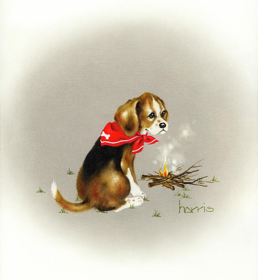 Beagle Scout Painting by Peggy Harris