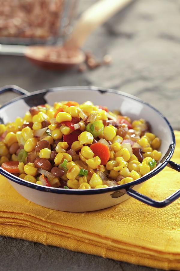 Bean And Sweetcorn Salad Photograph by Rene Comet