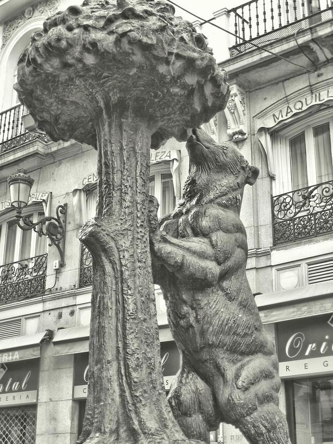 Bear And The Strawberry Tree Statue Photograph by JAMART Photography