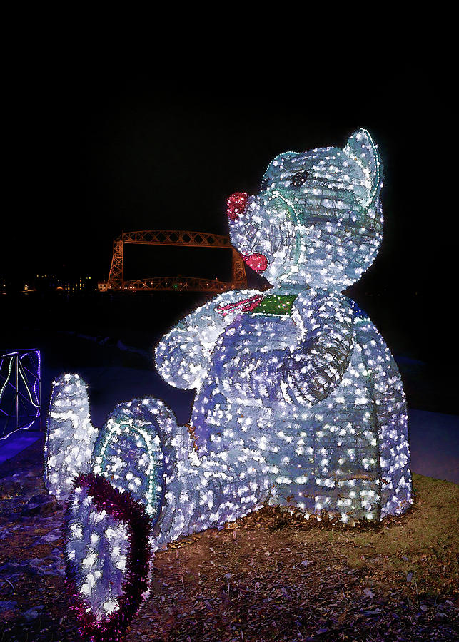 Bear at the Duluth Lift Bridge Photograph by Susan Rissi Tregoning