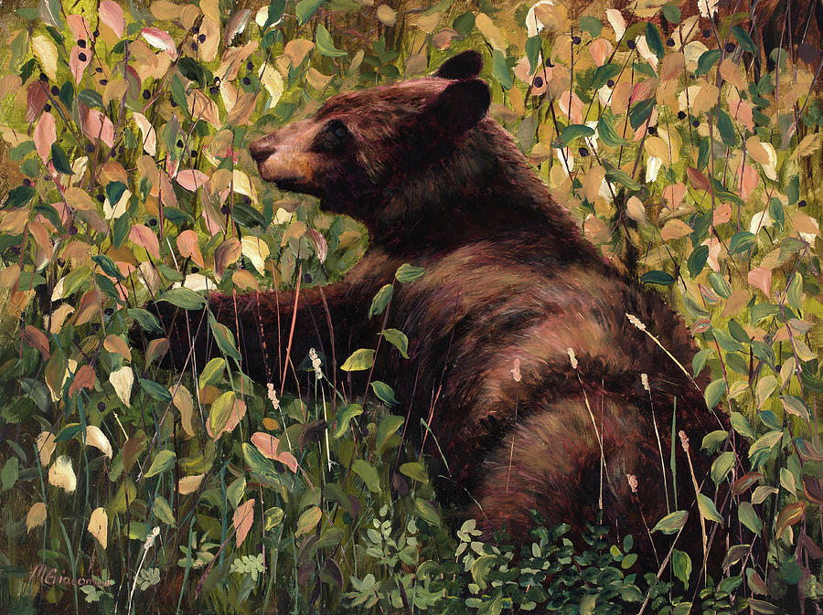 Bear Berries Painting by Mary Giacomini