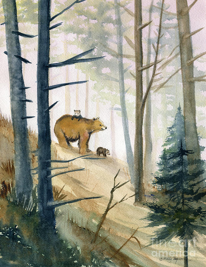 Bear Painting - Bear Family 2 by Melly Terpening