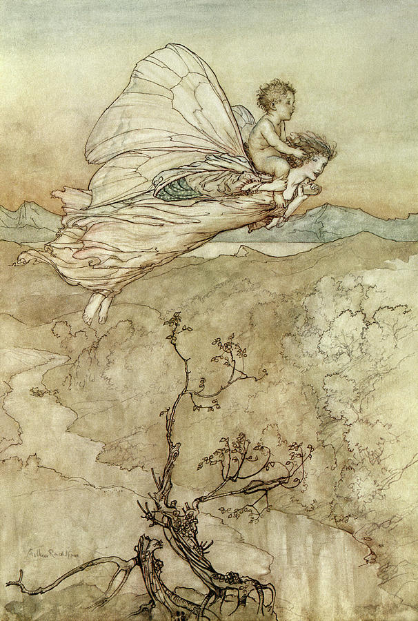 Bear The Changeling Child To My Bower In Fairy Land Painting by Arthur Rackham