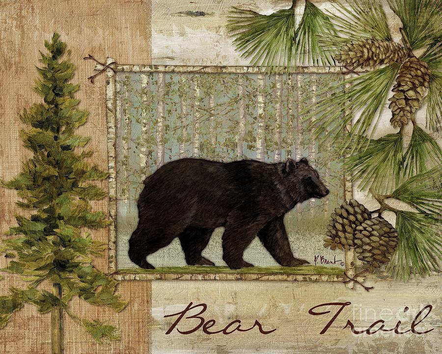 Bear Painting - Bear Trail - Black Bear by Paul Brent