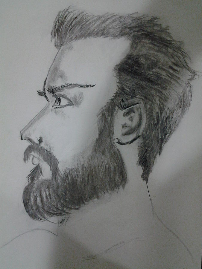 Man with beard pencil drawing | Pencil drawing images, Beard drawing, Face  drawing