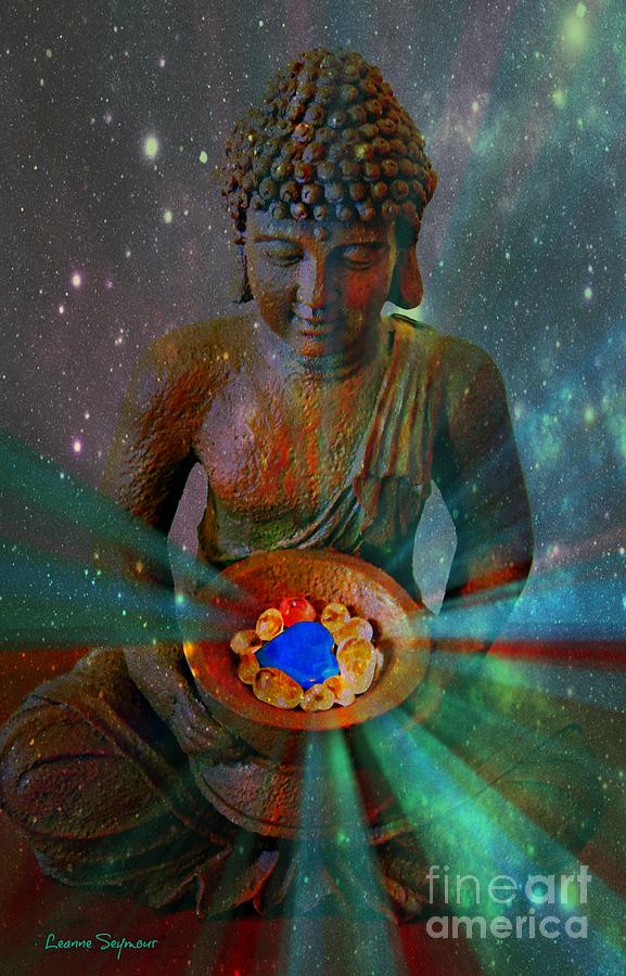Buddha Mixed Media - Bearing Gifts by Leanne Seymour
