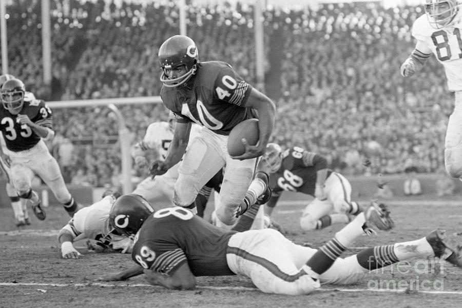 Bears Gayle Sayers Rushing During A Game Photograph by Bettmann Bears Gayle Sayers Rushing During A Game Photograph by Bettmann