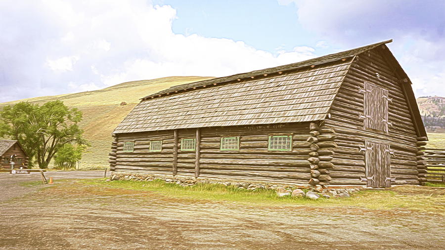 Beartooth Mountains barn Photograph by Cathy Anderson