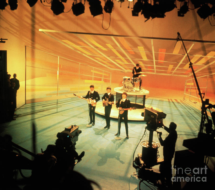 Paul Mccartney Photograph - Beatles Performing On Ed Sullivan Show by Bettmann
