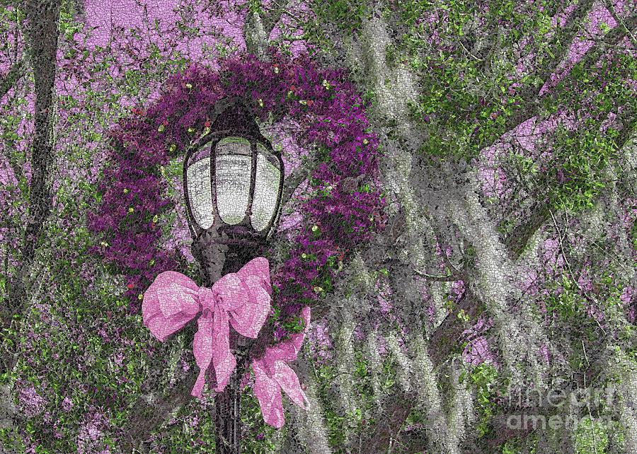 Christmas Photograph - Beaufort On Holiday, Pinks And Greens by Banyan Ranch Studios Christmas Photograph - Beaufort On Holiday, Pinks And Greens by Banyan Ranch Studios