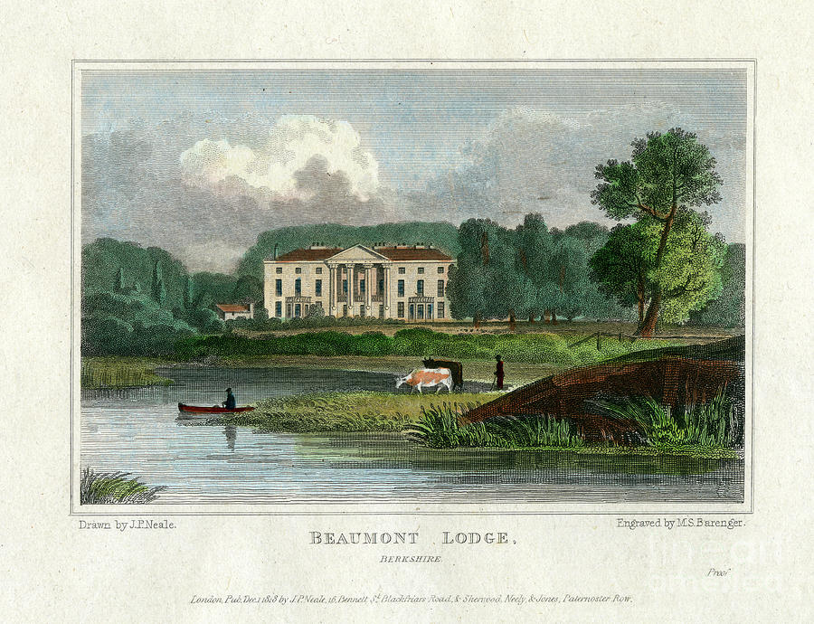 Beaumont Lodge, Windsor, Berkshire Drawing by Print Collector