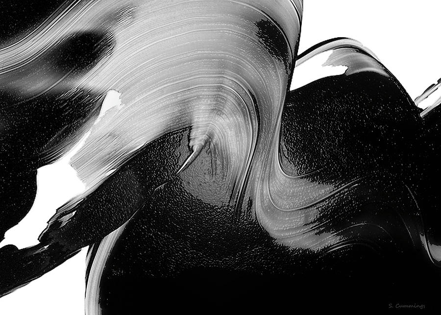 Beautiful Black And White Art - Black Beauty 14 - Sharon Cummings Painting by Sharon Cummings