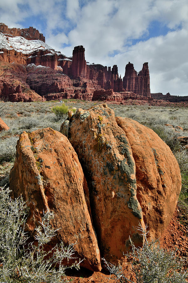 Beautiful Boulders and Utahs Fisher Towers Photograph by Ray Mathis