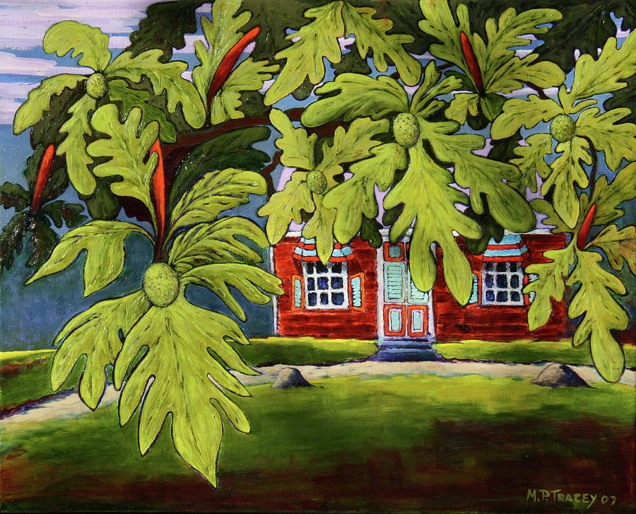 Beautiful Breadfruit Tree Painting by Maureen Tracey - Pixels