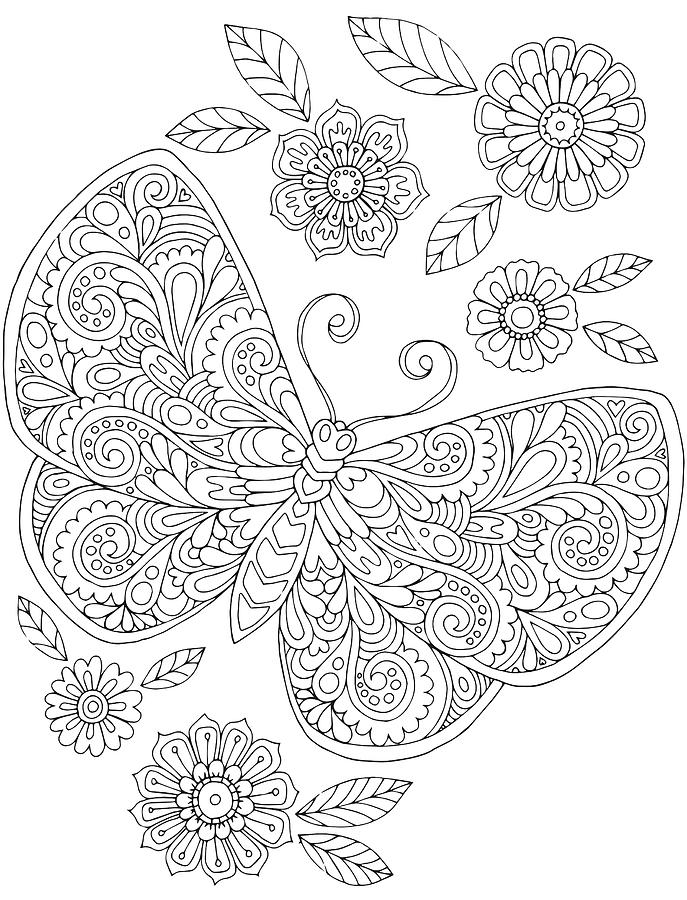 Black And White Digital Art - Beautiful Butterflies_2 by Hello Angel