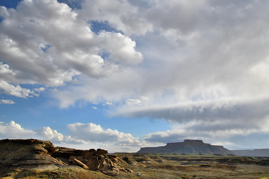Beautiful Clouds over Luna Mesa in Utah Photograph by Ray Mathis