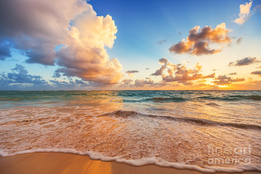 Sunrise Photograph - Beautiful Cloudscape Over Caribbean by Valentin Valkov Sunrise Photograph - Beautiful Cloudscape Over Caribbean by Valentin Valkov
