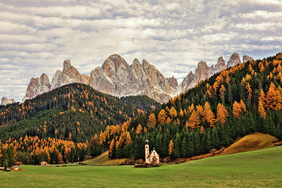 Beautiful Dolomites Landscape In Autumn Photograph by Zodebala
