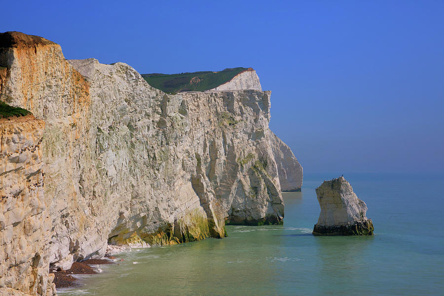 Beautiful English coastline Seaford East Sussex England uk with white ...