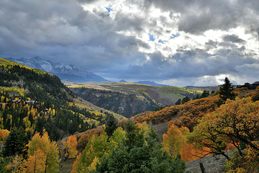 Beautiful Fall Colors Seen from Airport in Telluride Photograph by Ray Mathis