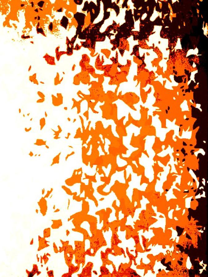 Beautiful Falling Fall Leaves Painting by J Richey