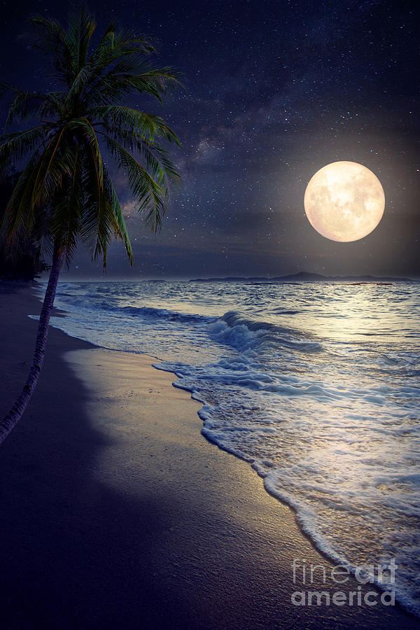 Romance Photograph - Beautiful Fantasy Tropical Beach by Jakkapan