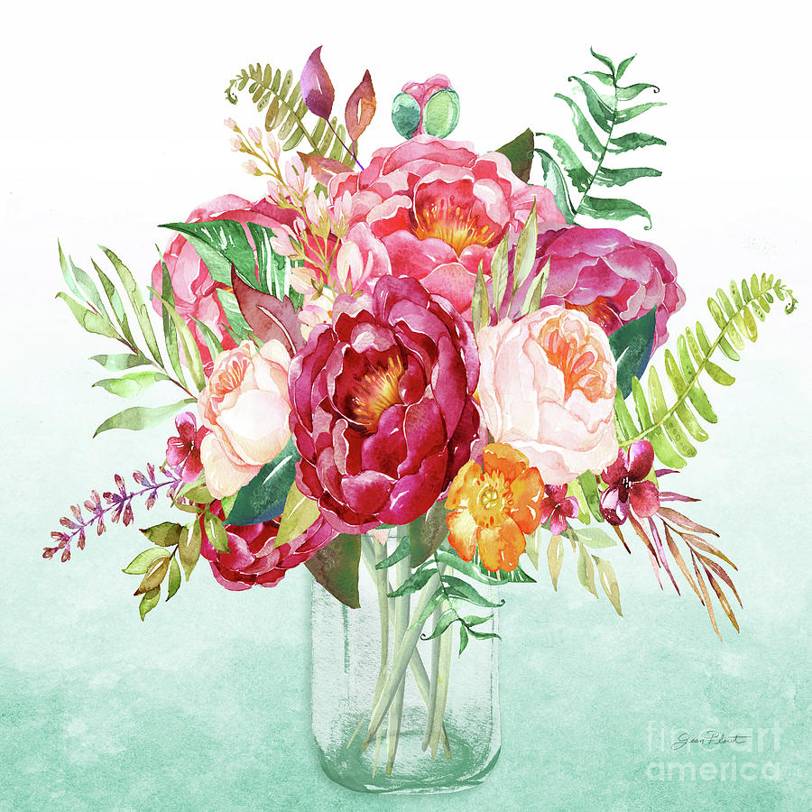 Beautiful Floral Bouquet B Painting by Jean Plout