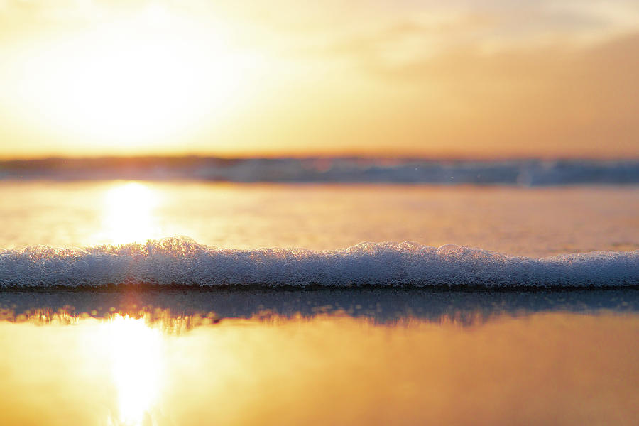 Beautiful Gentle Sunrise On Ocean Beach Photograph by Cavan Images ...