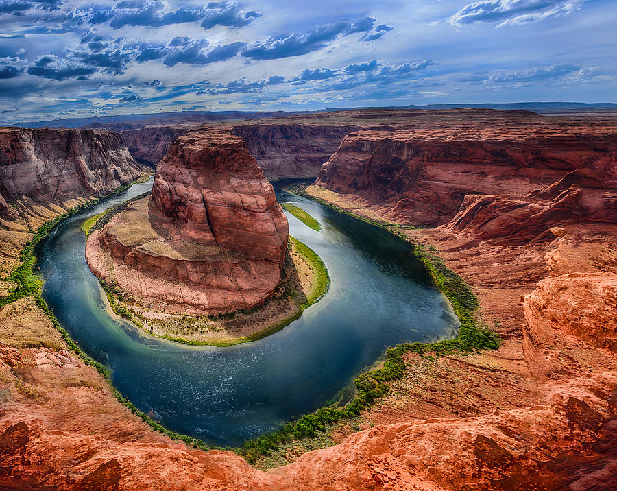 Beautiful HDR Panorama of the HorseShoe Bend Photograph by Judit ...