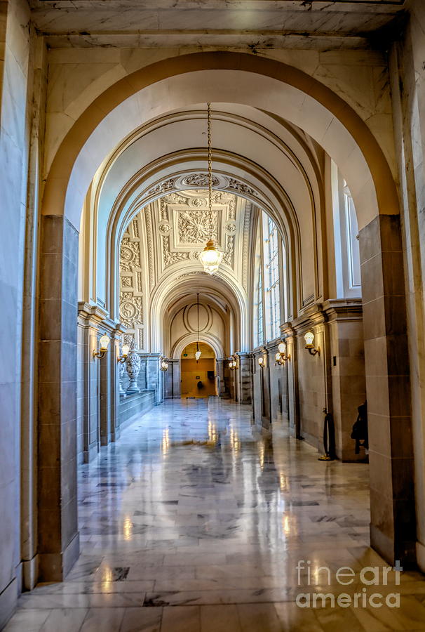 Beautiful Interior San Francisco City Hall  Photograph by Chuck Kuhn