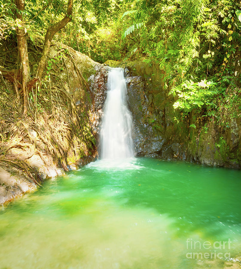Beautiful Kaeng Nyui Waterfalls. Laos Landscape. Photograph