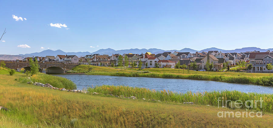 Beautiful Lake Front Views In Daybreak Utah Photograph By Jason Finn