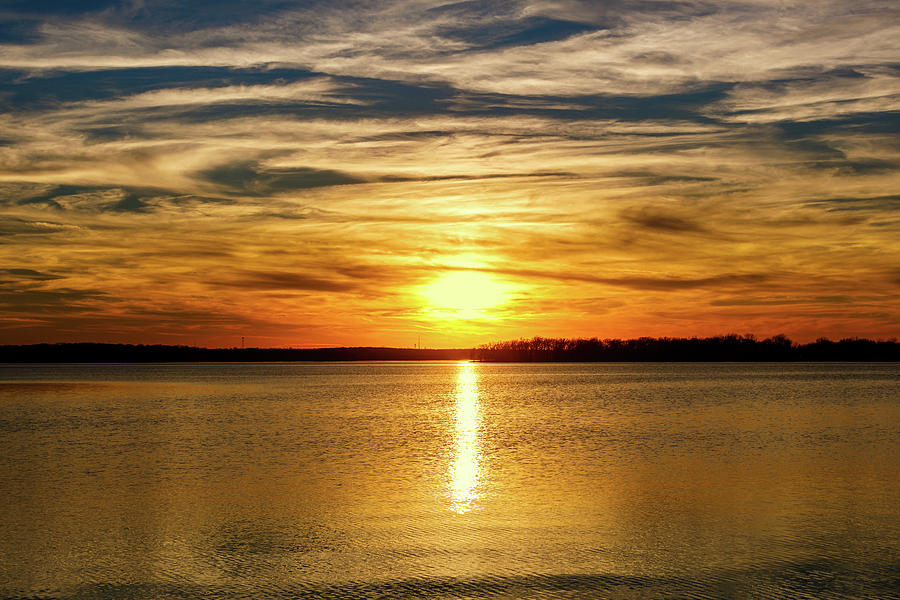 Beautiful Lake Sunset Photograph by Doug Long